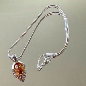 925 Silver Citrine necklace